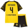 Original Trikotsatz Borussia Dortmund N. Schlotterbeck 4 Heimtrikot 2025-26 Für Kinder